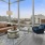 a living room with a large window