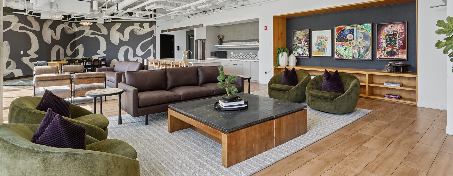 room with couch and coffee table